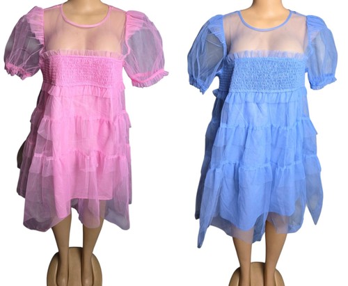 Set sheer tulle babydoll - tulle,