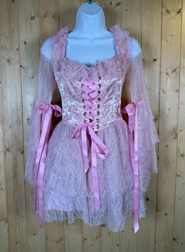 Pink corset dress mini - pink,