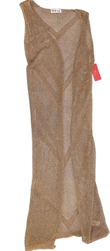 Doll gold metallic mesh - mesh, maxi