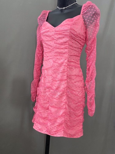 Barbie pink polka dot tulle - dot,